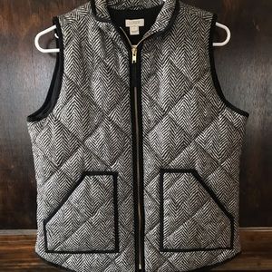 J.Crew Excursion Quilted Vest in Herringbone
